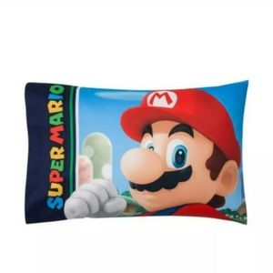 Super Mario Pillowcase Revesible Twin Nintendo NEW